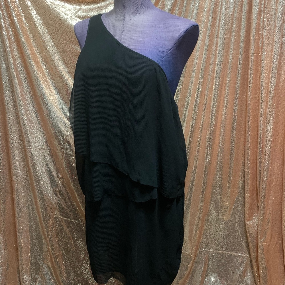 Michael Kors LBD One Shoulder Layered dress